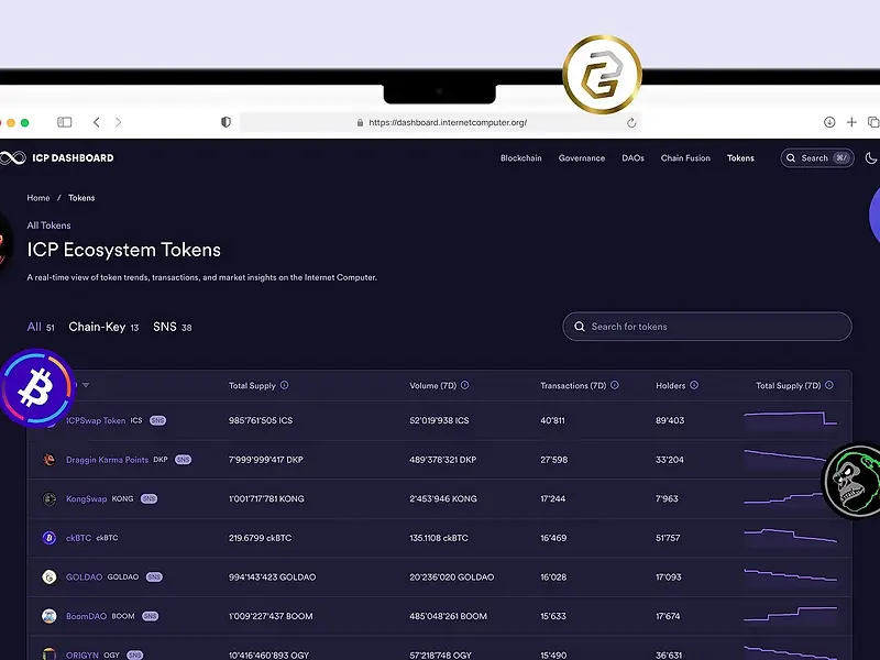 インターネットコンピュータダッシュボード：ICPデータをよりアクセスしやすく